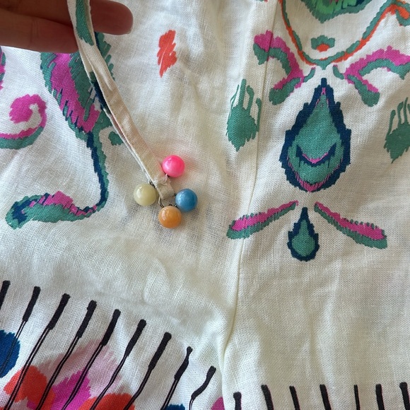 Zara Mexico drawstring abstract shorts with beaded detail size S BNWT - Picture 2 of 5